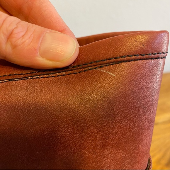 Roan Date Burgundy Napa Leather Riding Boots Size 9 - Picture 10 of 11